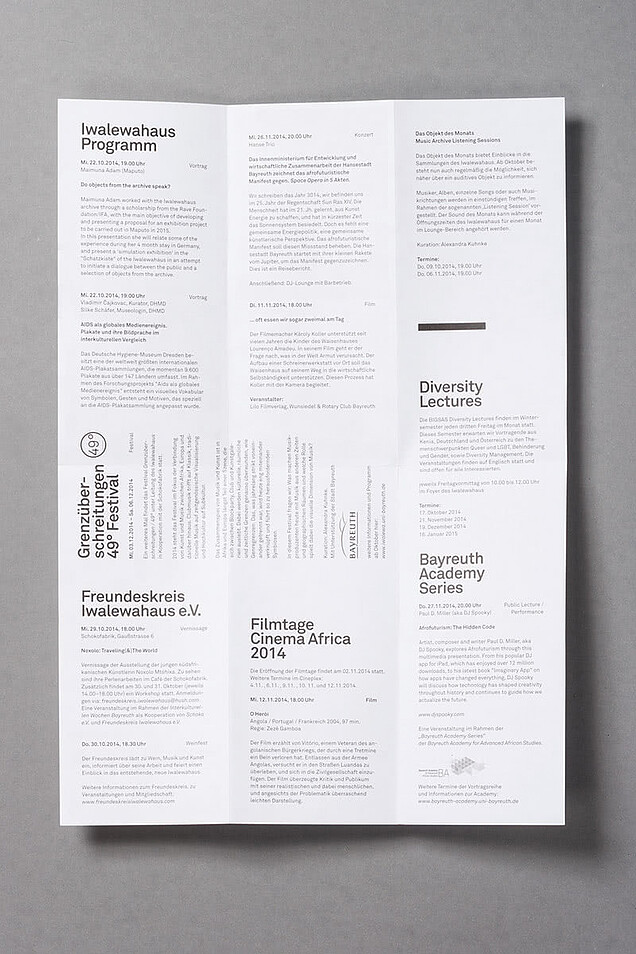 Bild von Programm-Poster für das Iwalewahaus